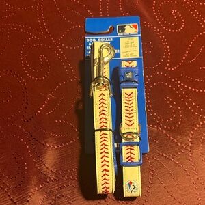 MLB Dog Collar with Red Stitching